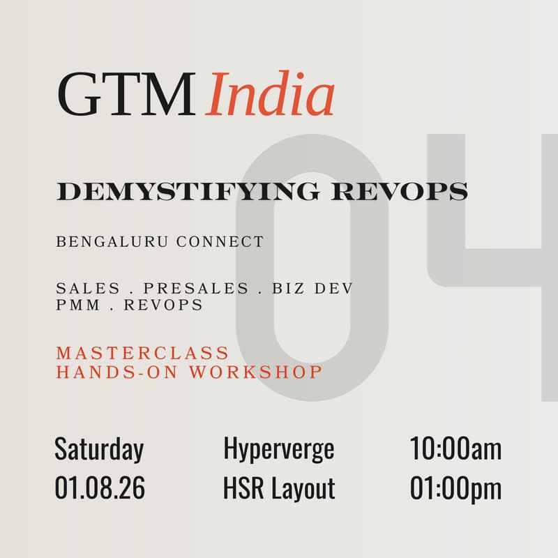 Cover Image for GTM India | Bengaluru Connect - Demystifying RevOps