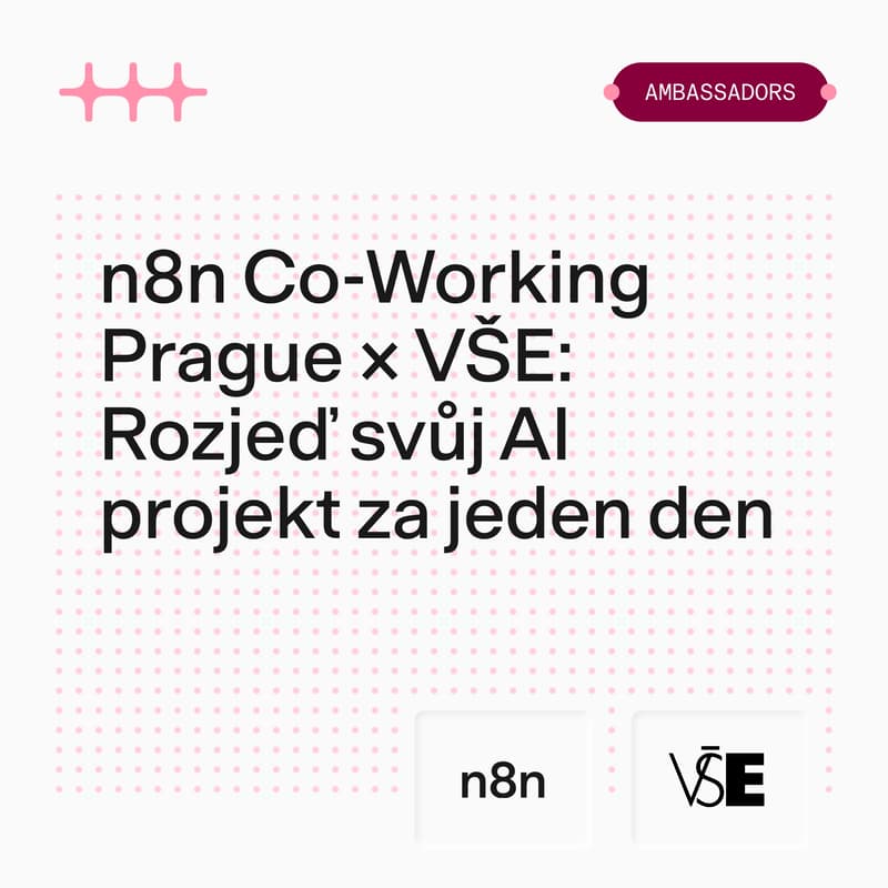 Cover Image for VŠE AI Coworking s podporou n8n