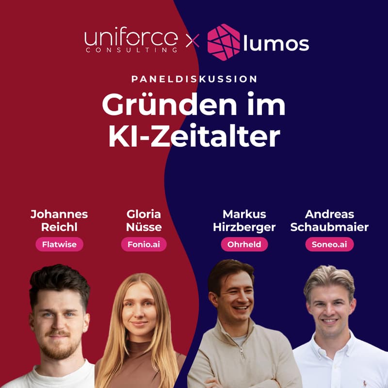 Cover Image for Uniforce x Lumos | Gründen im KI-Zeitalter – Panel Discussion