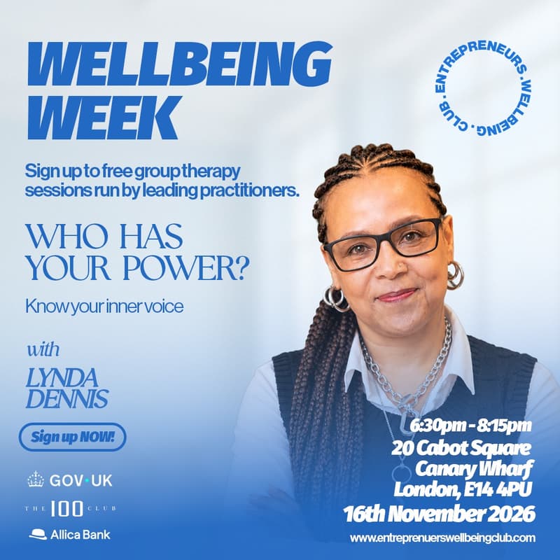 Cover Image for Wellbeing Week: Who has your power? with Lynda Dennis (IRL)