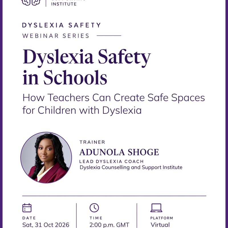 Cover Image for Dyslexia Safety Webinar