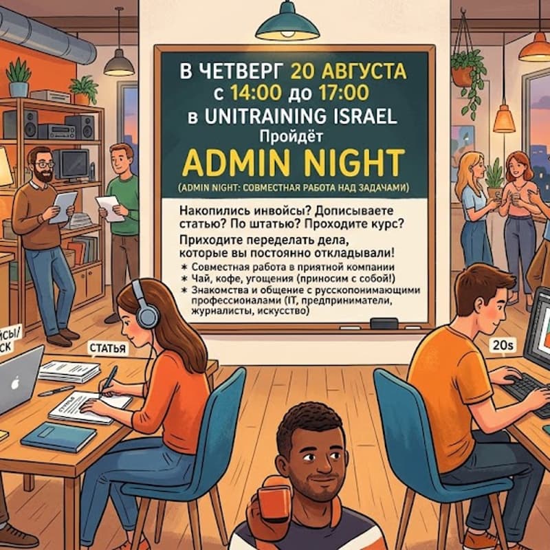 Cover Image for Admin Night в Unitrainig Israel