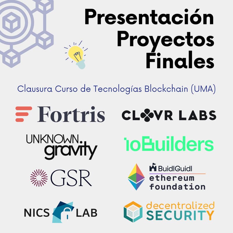 Cover Image for Evento de clausura del curso de Tecnologías Blockchain UMA 2026
