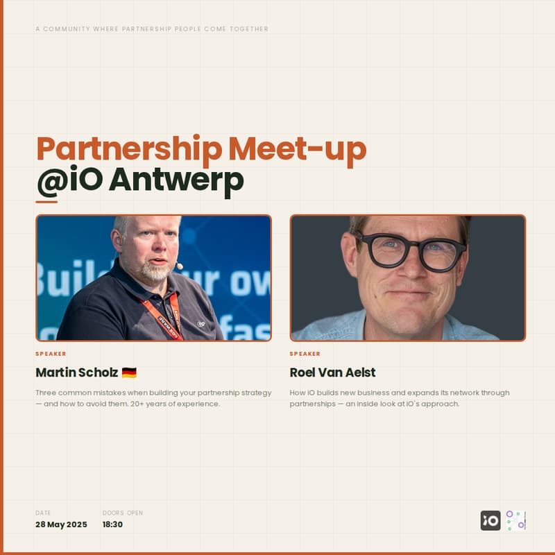 Cover Image for Partnership collective meet-up @iO Antwerp - with Martin Scholz