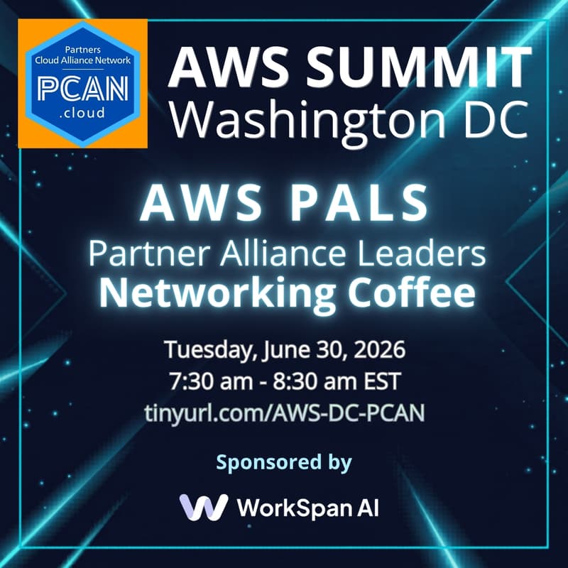Cover Image for ☕ PCAN.cloud AWS PALs Networking Coffee @ AWS Summit DC
