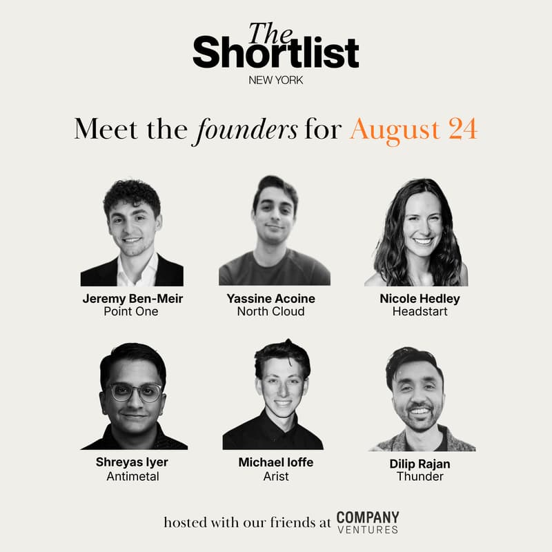 Cover Image for The Shortlist: August Founder Showcase