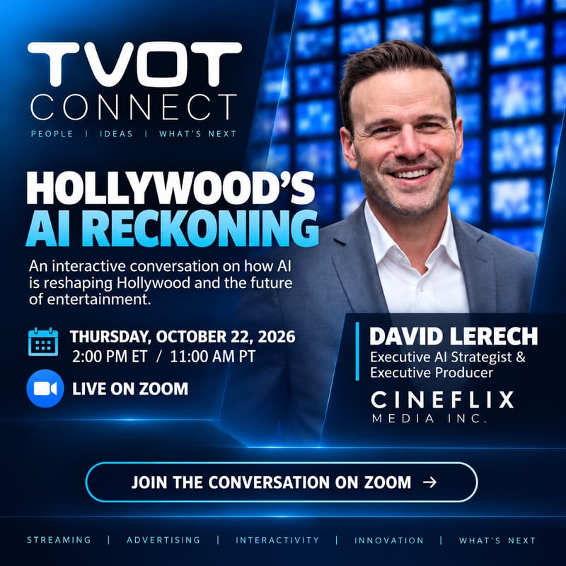Cover Image for VIRTUAL: TVOT CONNECT: David Lerech on Hollywood's AI Reckoning
