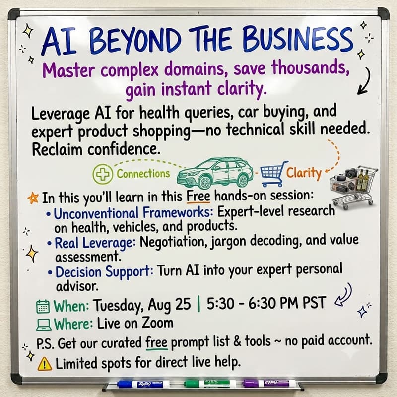 Cover Image for AI Beyond the Business: Master non-expert domains, save thousands, and gain instant clarity.