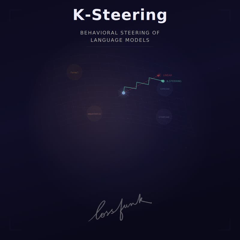 Cover Image for K-Steering: A Framework for Behavioral Steering of Language Models