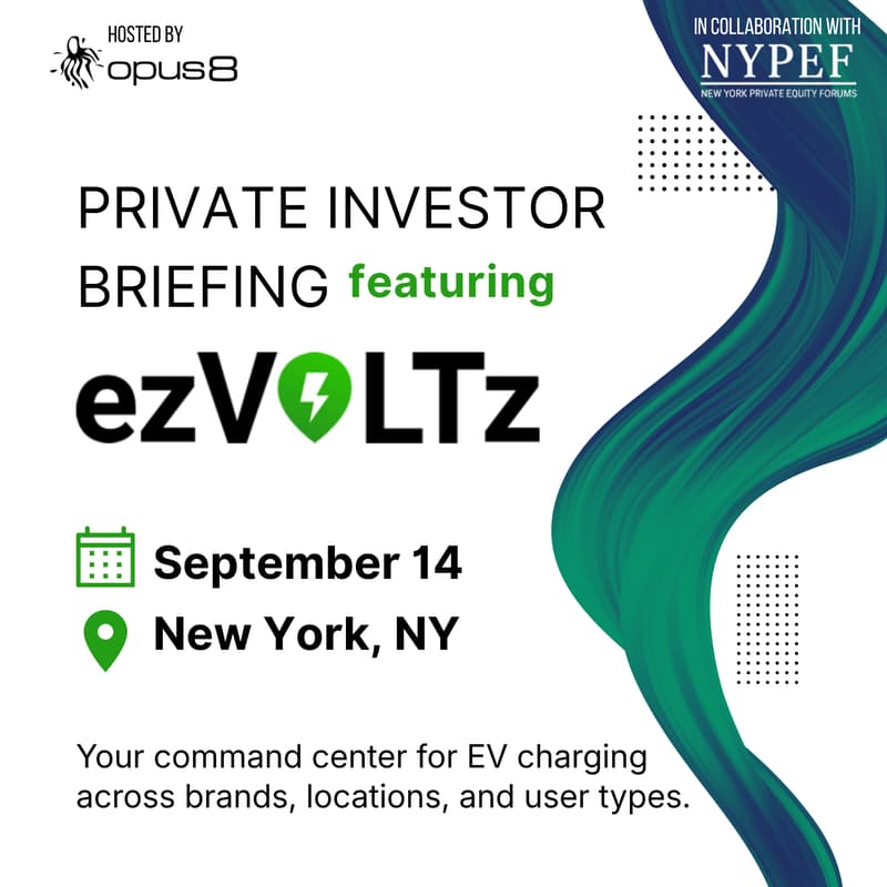 Cover Image for ezVOLTz Private Investor Briefing - NYC