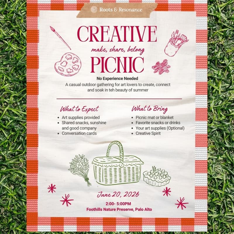 Cover Image for 🧺Creative Picnic: Make, Share, Belong🎨
