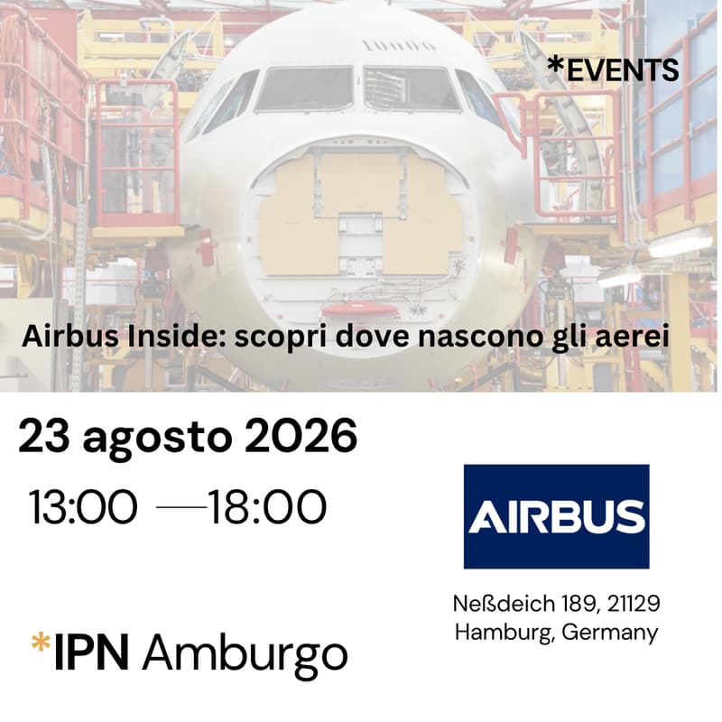 Cover Image for IPN Amburgo | Airbus Inside: scopri dove nascono gli aerei + Aperitivo