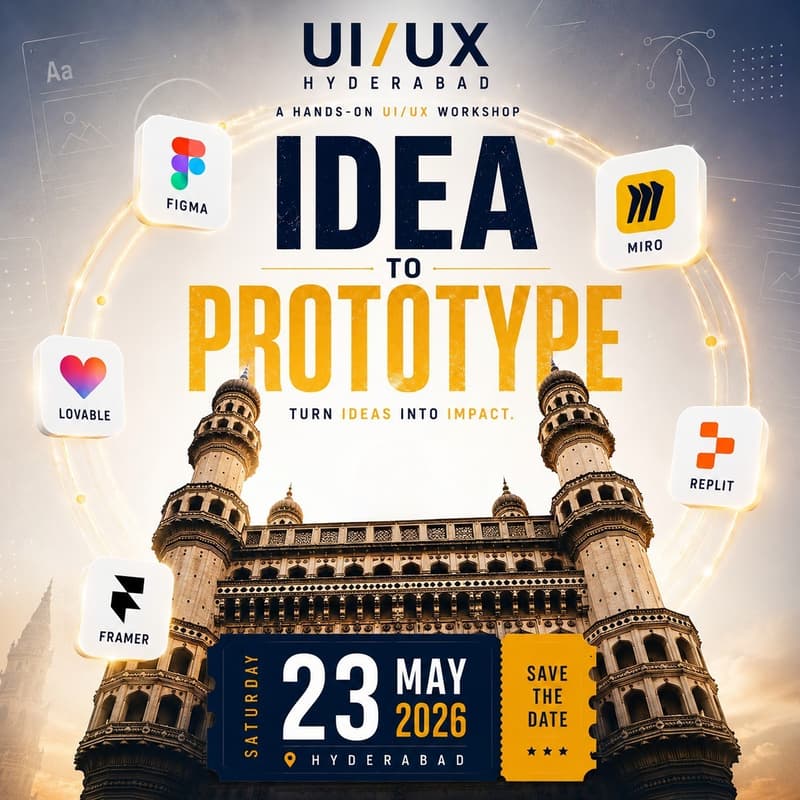 Cover Image for UIUX Hyderabad: Idea to prototype