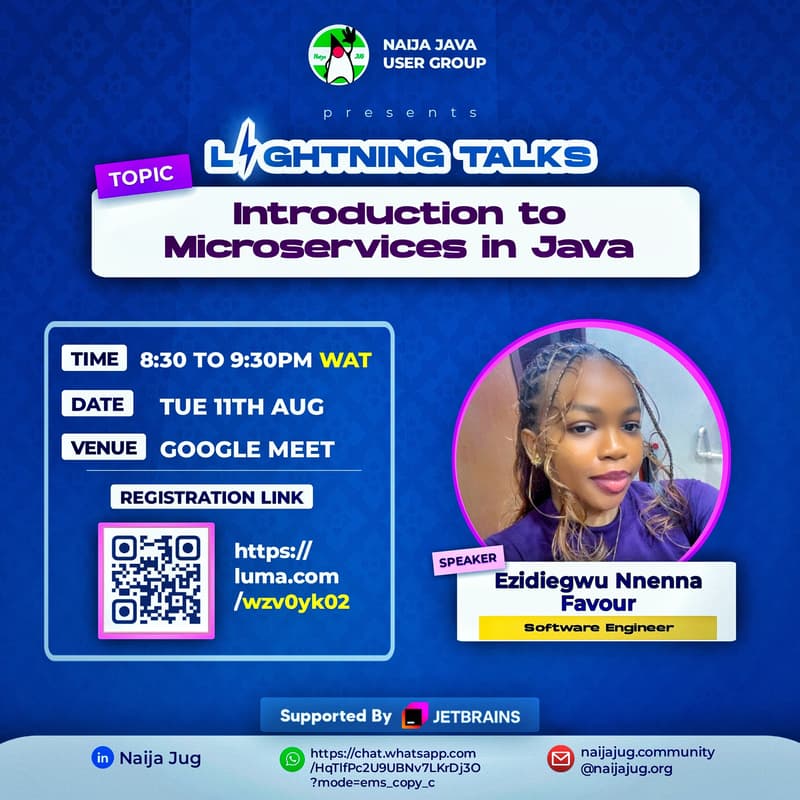 Cover Image for Introduction to Microservices in Java. Lightning talk with Ezidiegwu Nnenna Favour.