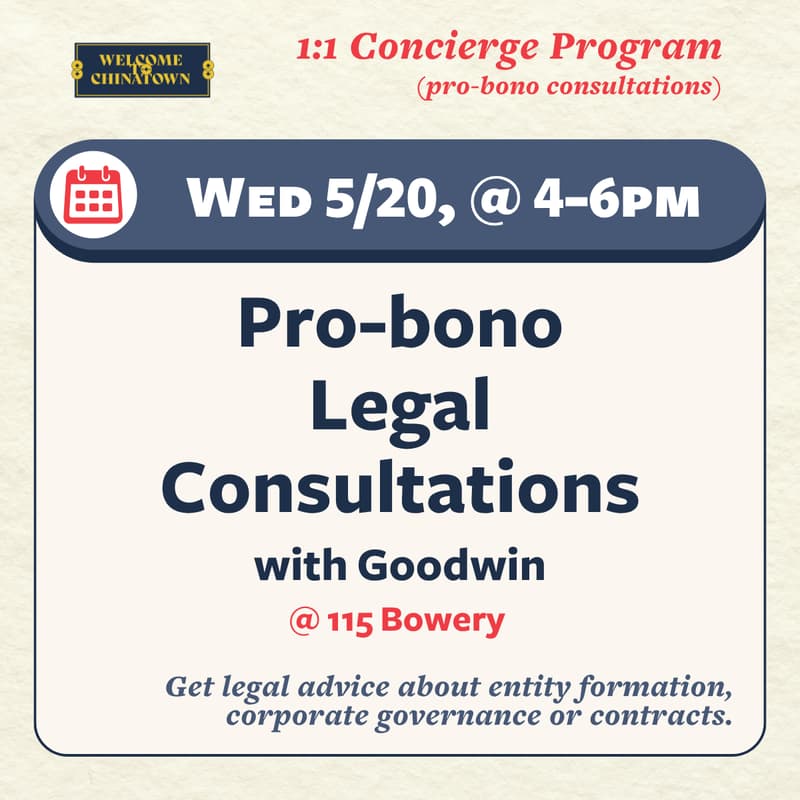 Cover Image for Pro-Bono Legal Consultations for Small Businesses