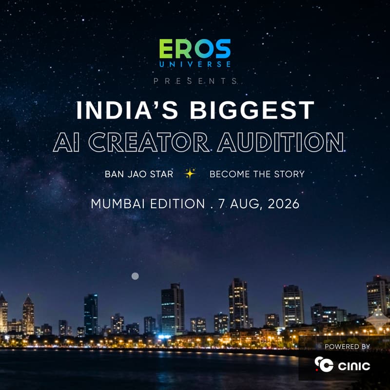 Cover Image for Eros x Cinic : India’s Biggest AI Creator Audition
