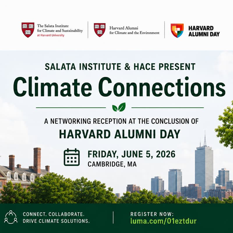Cover Image for Climate Happy Hour: Harvard Alumni Day