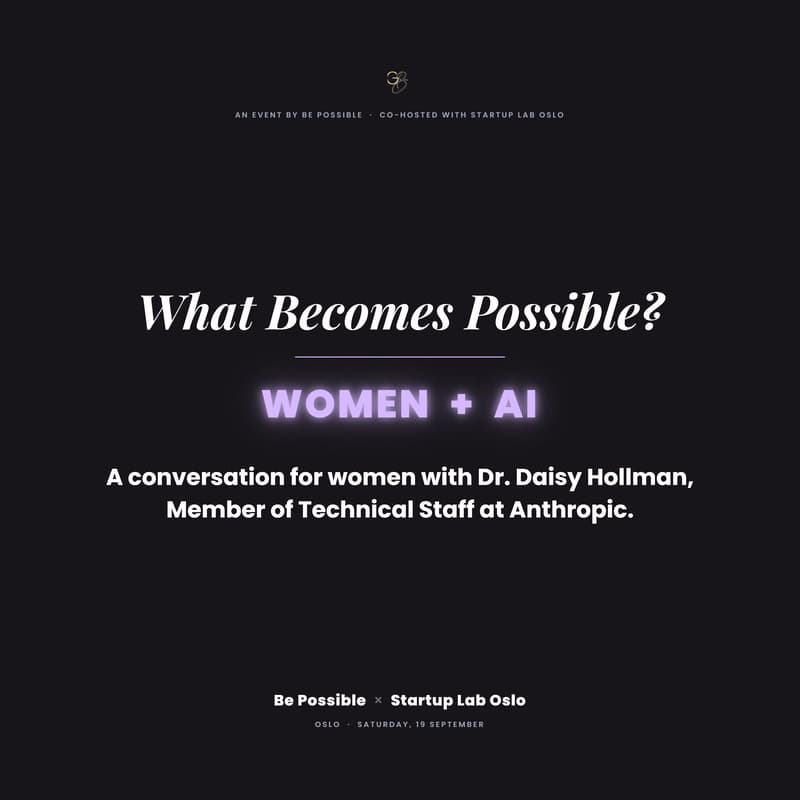Cover Image for What Becomes Possible for Women with AI?, with Daisy Hollman - Member of Technical Staff from Anthropic