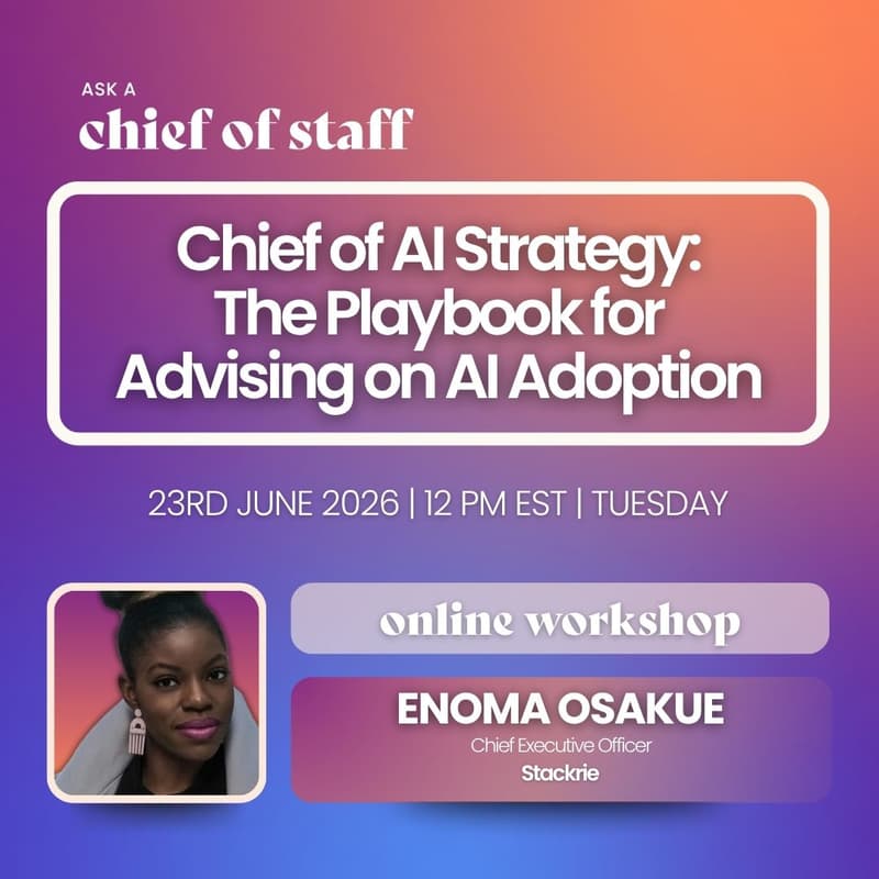 Cover Image for Chief of AI Strategy: The Playbook for Advising on AI Adoption