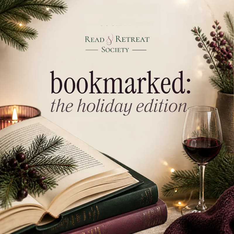 Cover Image for Bookmarked: the holiday edition (wine & silent reading)