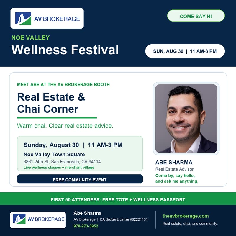 Cover Image for Noe Valley Wellness Festival: Real Estate & Chai Corner