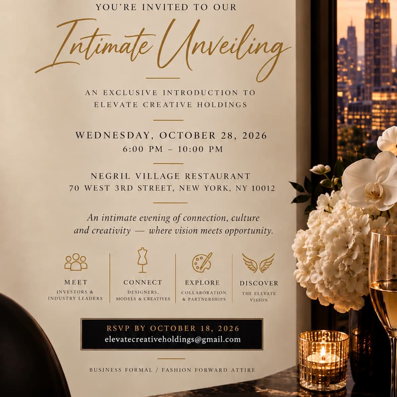 Cover Image for Elevate Creative Holdings Unveiling Night