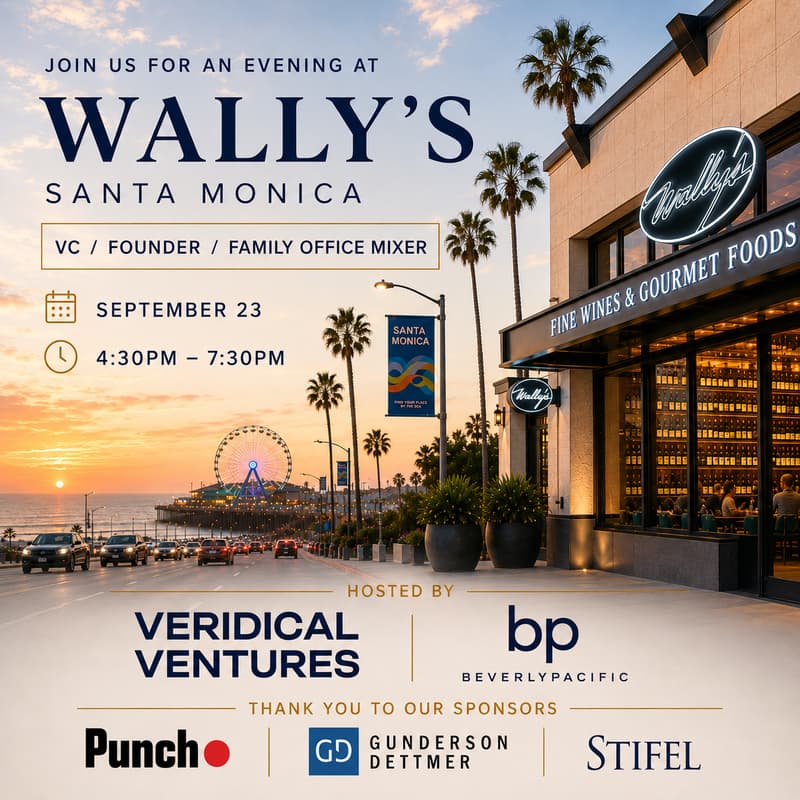 Cover Image for Veridical Ventures & BevPac Founder, VC, and Family Office Mixer