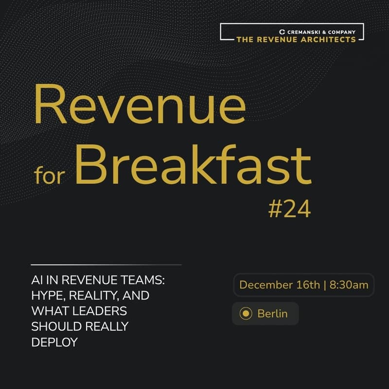 Cover Image for Revenue for Breakfast #24 - AI in revenue teams: hype, reality, and what leaders should really deploy