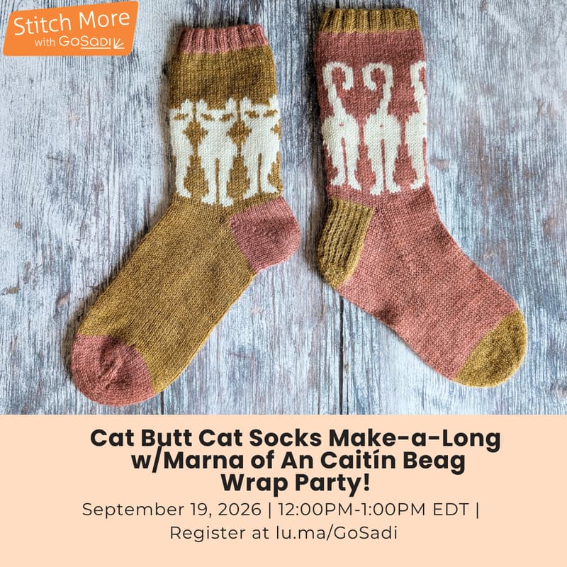 Cover Image for Cat Butt Cat Sock Make-Along Wrap Party!