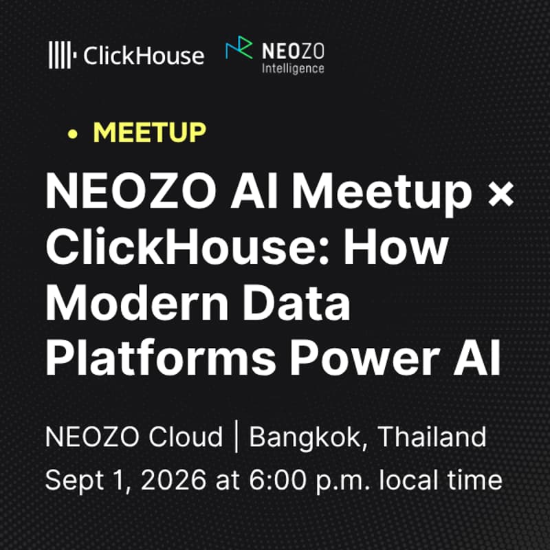 Cover Image for NEOZO AI Meetup × ClickHouse: How Modern Data Platforms Power AI