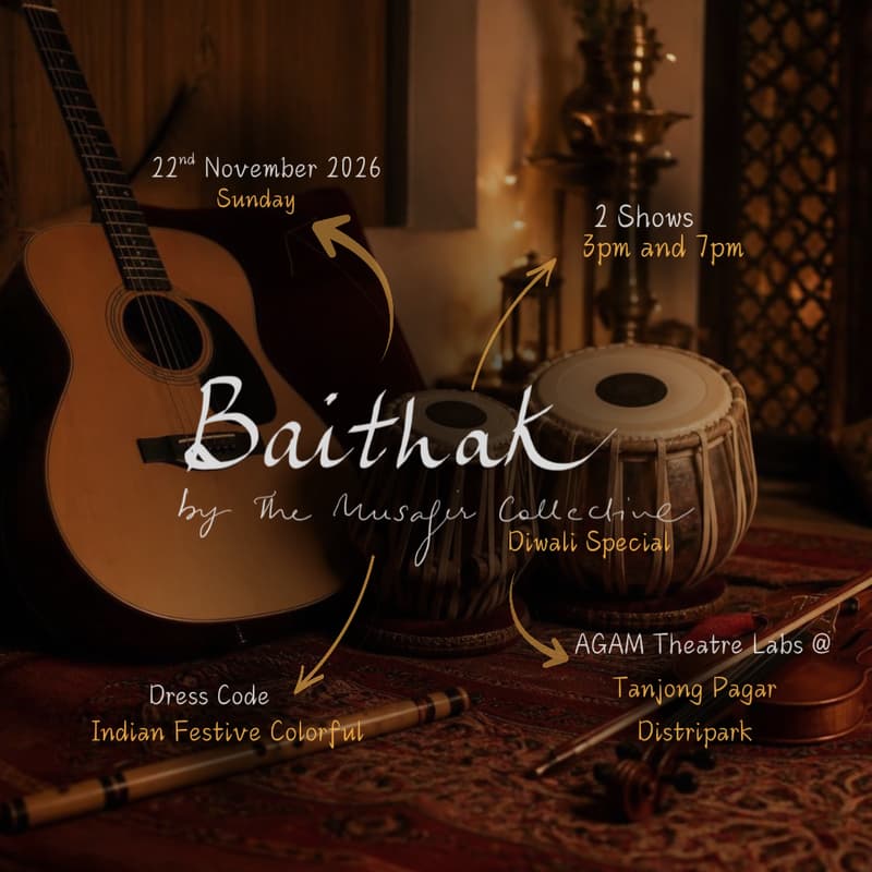 Cover Image for Baithak by The Musafir Collective | Diwali Special | 22 Nov, 7pm