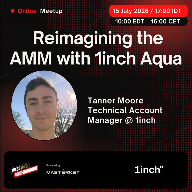 Cover Image for Web3 Devs underground | Reimagining the AMM with 1inch Aqua