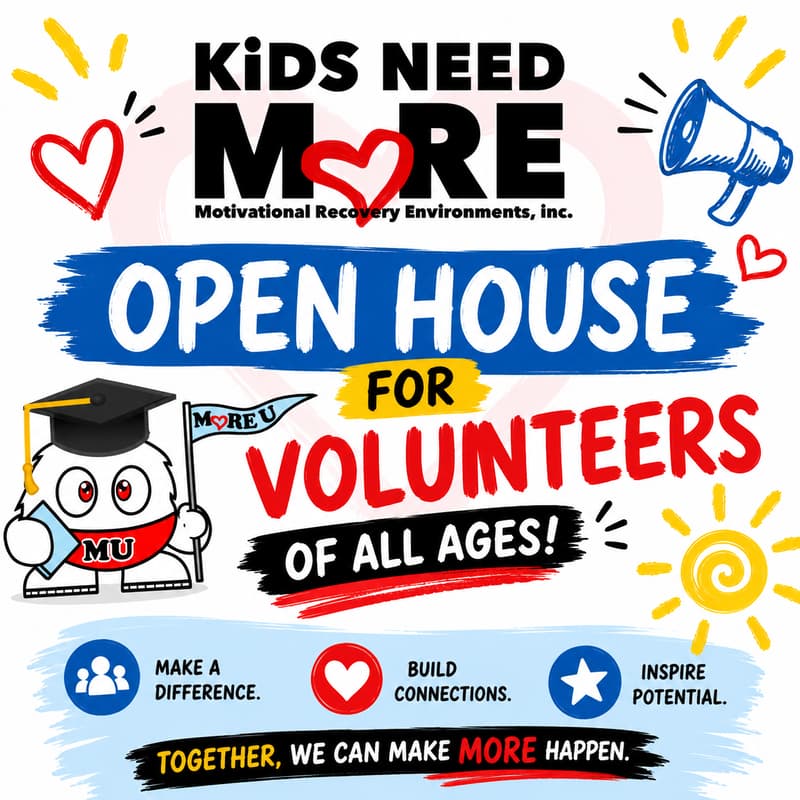 Cover Image for KiDS NEED MoRE Volunteer Open House