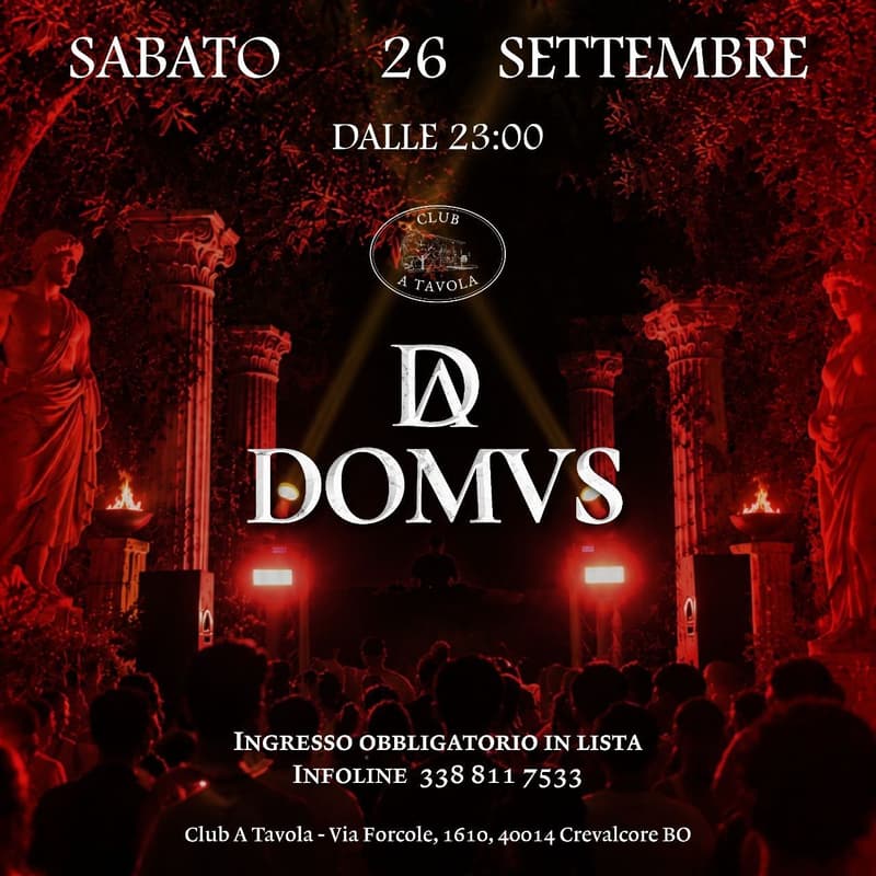 Cover Image for DOMVS // Sabato 26 Settembre