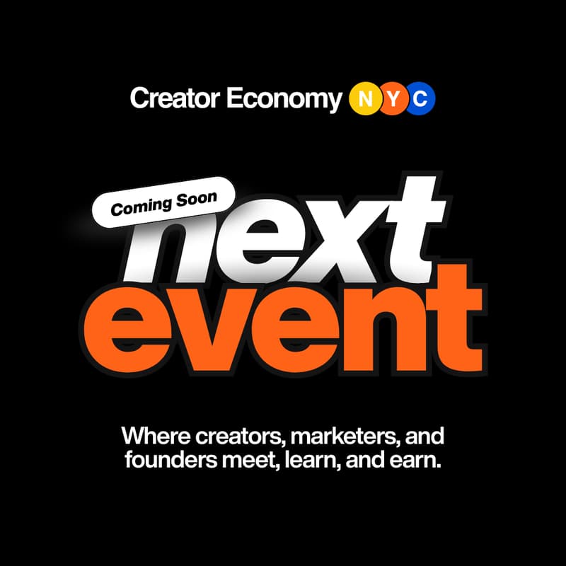 Cover Image for Creator Economy NYC's Next Event: Creator Mixer & Panel (Coming Soon)