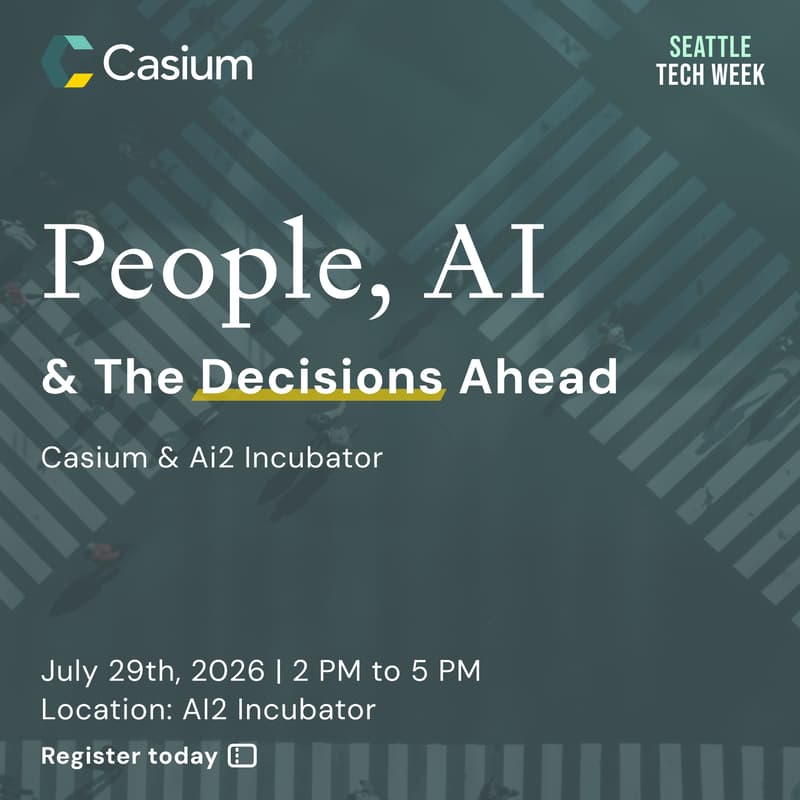 Cover Image for People, AI, and the Decisions Ahead | Casium & AI2 Incubator