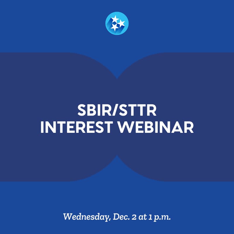 Cover Image for SBIR/STTR Interest Webinar: December
