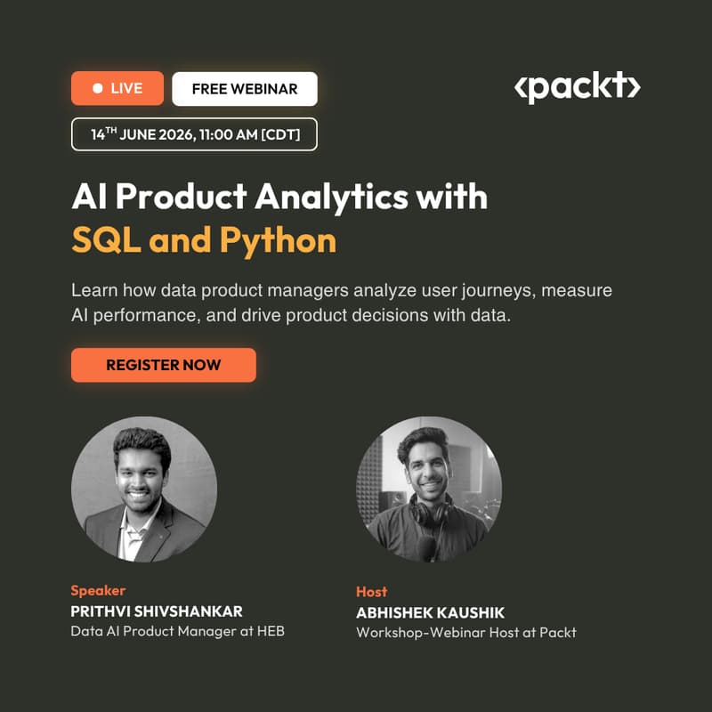 Cover Image for AI Product Analytics with SQL & Python – From Data to Product Decisions [Free Webinar]