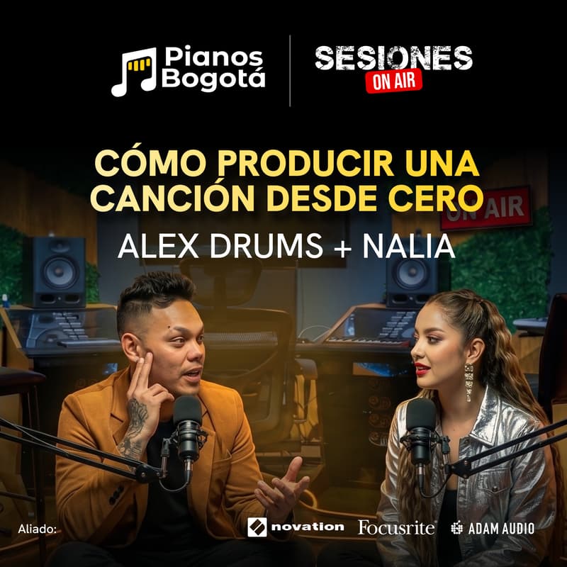 Cover Image for ALEX DRUMS + NALIA: Cómo producir una canción desde cero. ⚠️ EVENTO EN BOGOTÁ