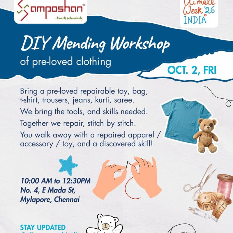 Cover Image for DIY Mending Workshop of Pre-Loved Clothing or accessory