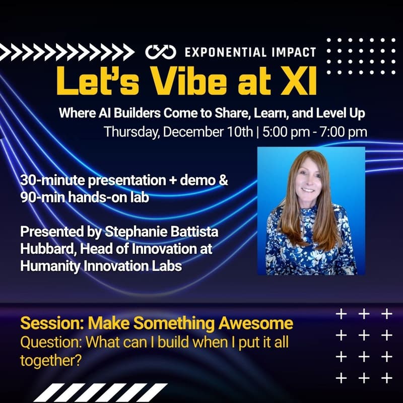 Cover Image for Let's Vibe at XI - Special Session: Make Something Awesome