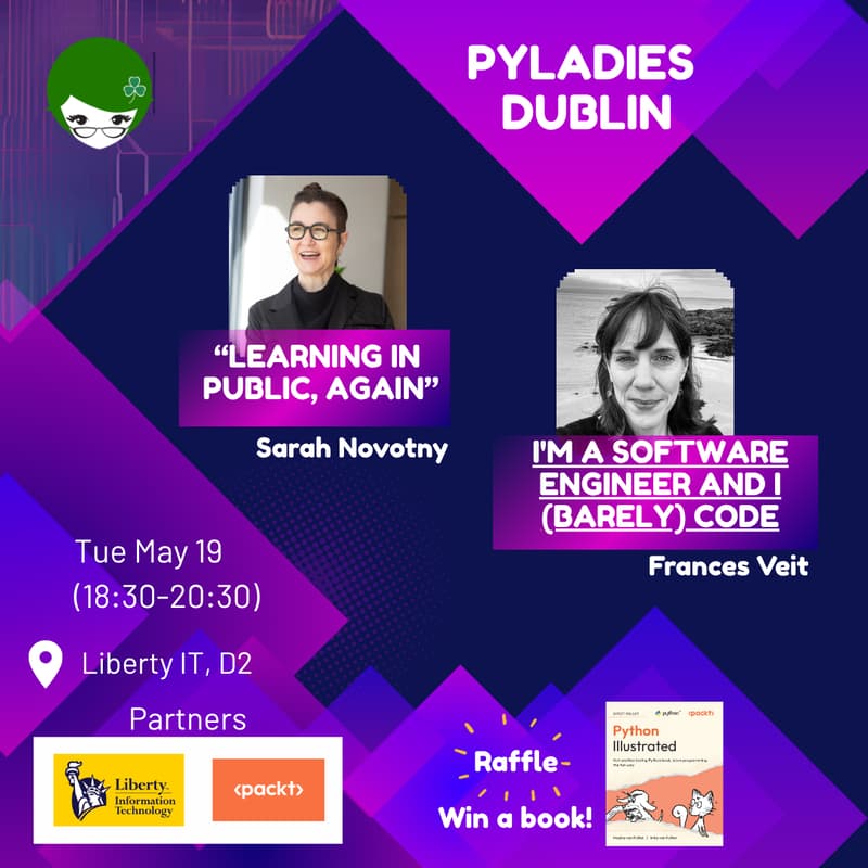 Cover Image for PyLadies Dublin May Meetup @ Liberty IT