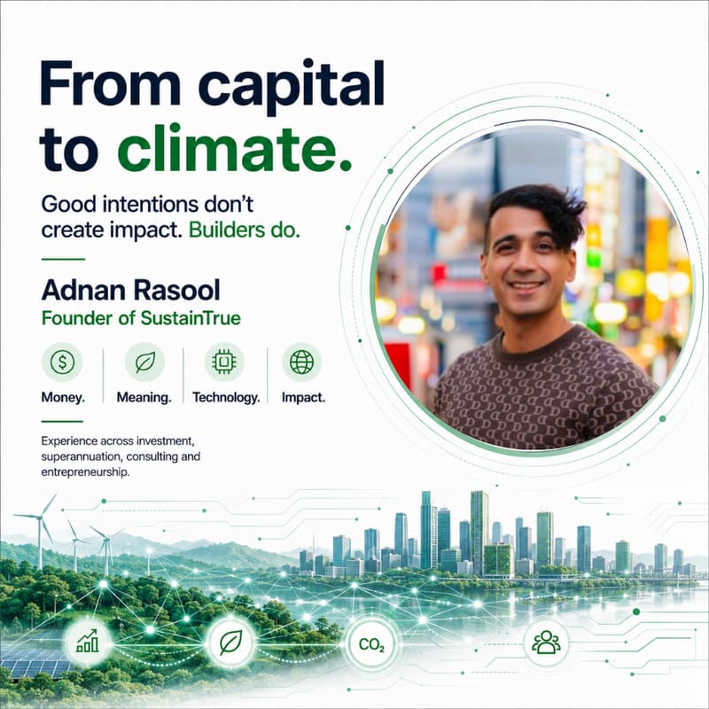 Cover Image for Fridays @ UTS Startups: Confessions with Adnan - SustainTrue