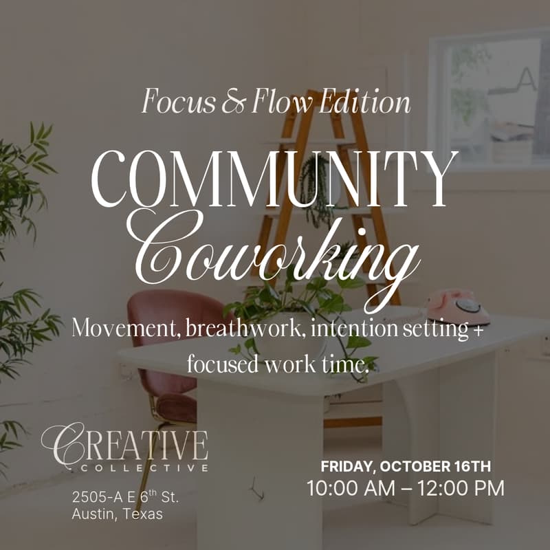 Cover Image for Community Coworking | Focus & Flow Edition