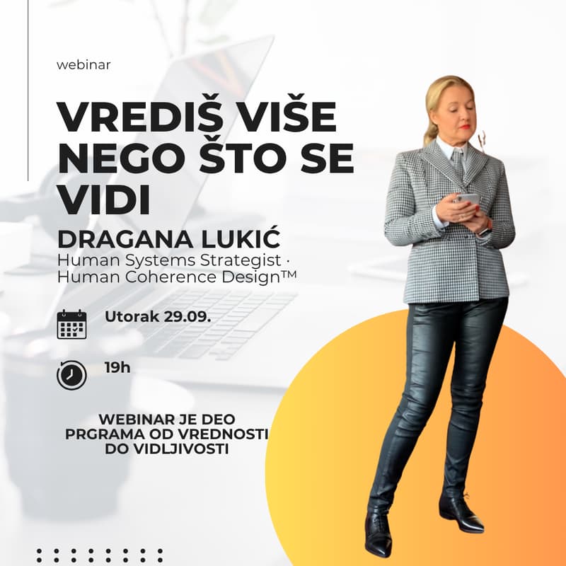 Cover Image for Webinar: "Vrediš više nego što se vidi" - Dragana Lukić