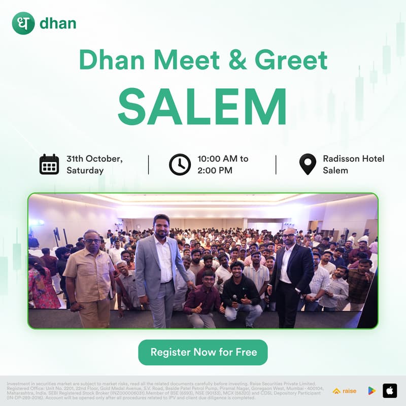 Cover Image for Dhan Meet & Greet Salem | Saturday, 31 Oct 2026