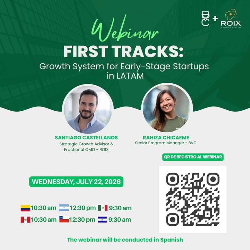Cover Image for Webinar I First Tracks: Growth System para Startups Early-Stage en LATAM