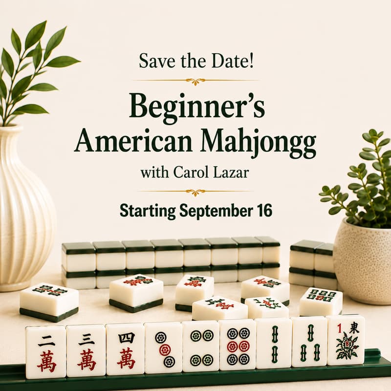 Cover Image for American Mahjongg Beginner Class - September
