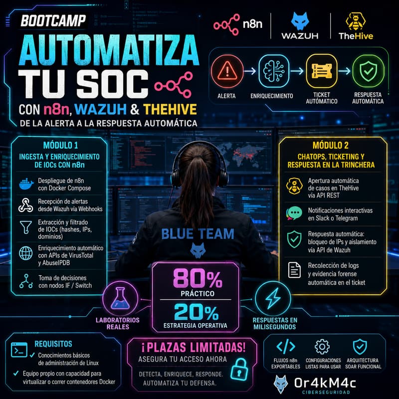Cover Image for Automatización del SOC y Orquestación de Respuestas con n8n (SOAR)