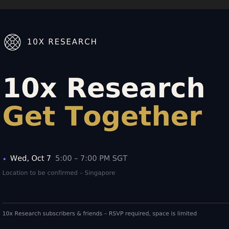 Cover Image for 10x Research 'Get Together' Token2049 Singapore